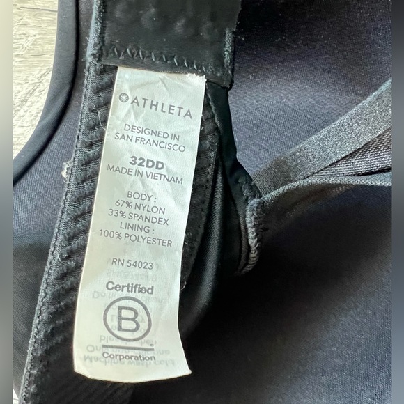 Athleta Advance High Impact BlackSports Bra  32DD - Picture 2 of 4